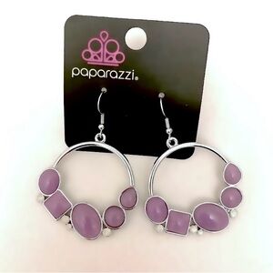 NWT Paparazzi Purple Hoop Earrings